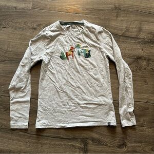 Ariat Light Gray Long Sleeve Shirt with Animal Design